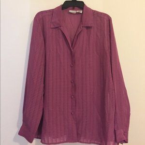 Liz Baker Long Sleeve Sheer Blouse